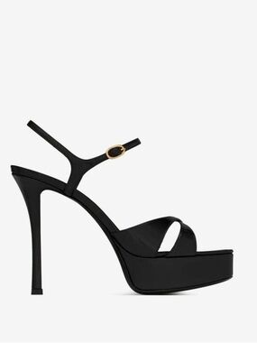 Saint Laurent Debbie 110 Platform Sandals Black